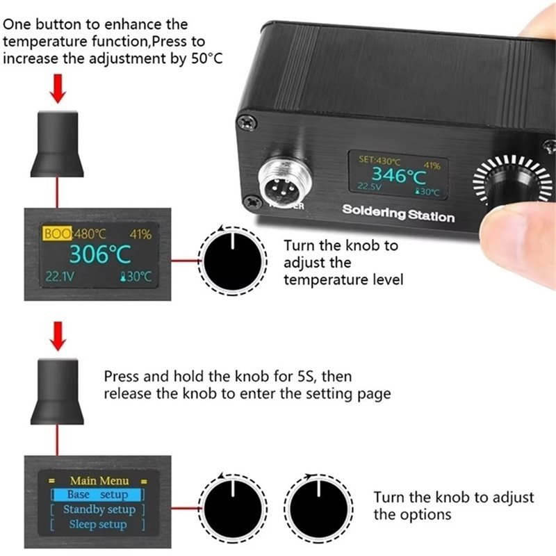 【A56X】Портативная мини-цифрова – обзор и цена Soldering Station T12 Oled