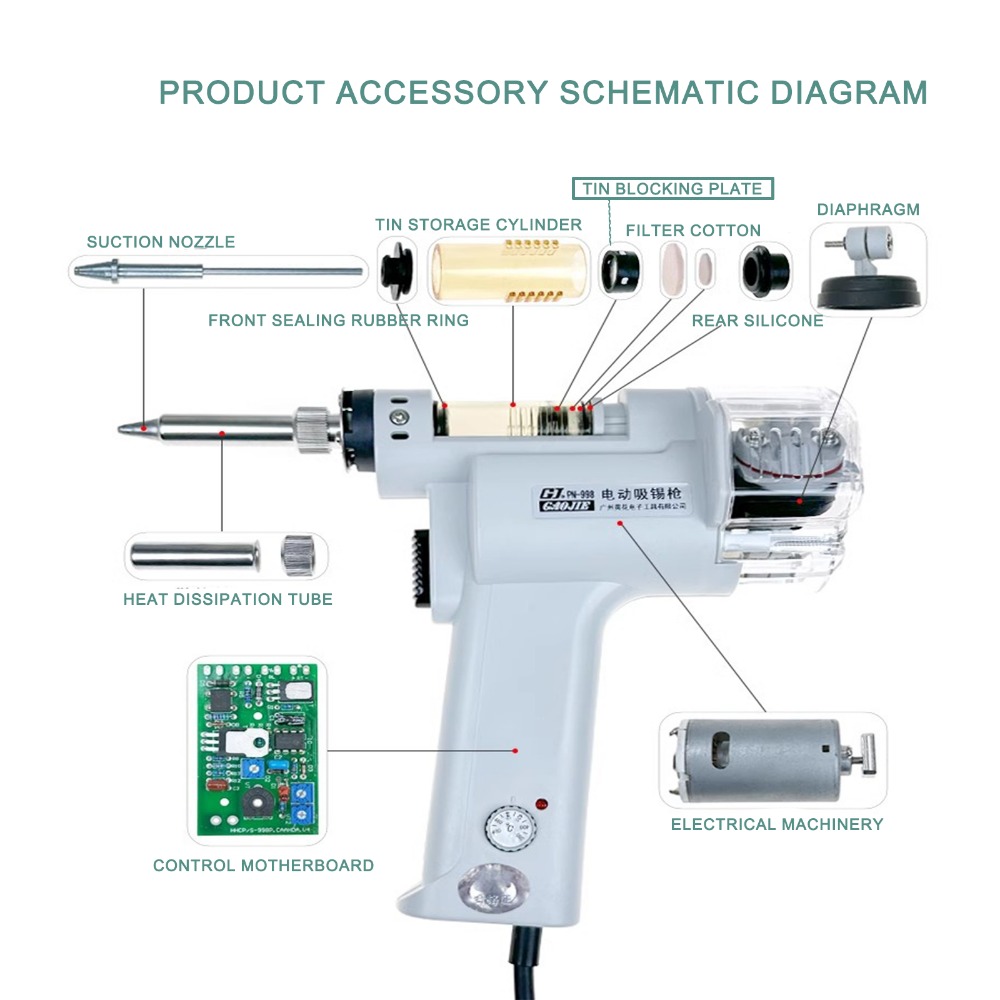 S-993A Электрический пистолет  – обзор и цена Desoldering Gun Vacuum Electric