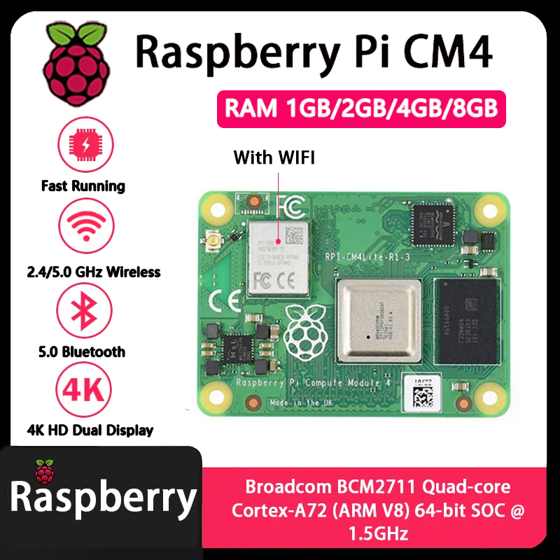 Raspberry Pi CM4 1 ГБ/2 ГБ/4 Г – обзор и цена Raspberry Pi Compute Module 4 8Gb 32Gb